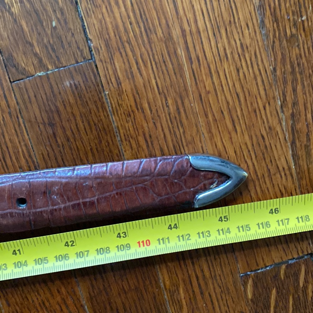 Belt Brown color Martin Dingman brand Alligator-Grain Leather Size 38 pre-owned - Picture 14 of 15